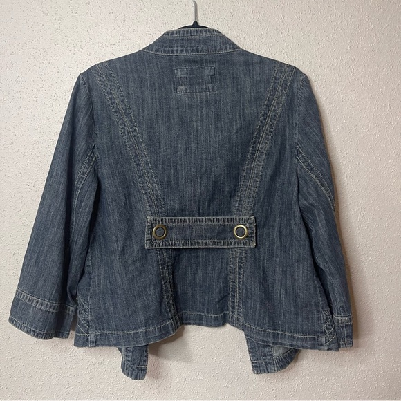 Live A Little Blue Jean Jacket with button and zipper details - Picture 2 of 8
